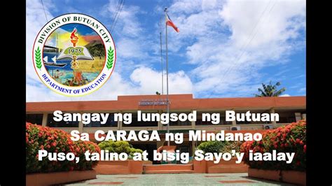 sangay ng lungsod ng butuan lyrics|MHS HYMN .